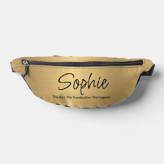 Faux Gold Custom Name Fanny Pack (Poser)