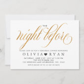 Faux gold de avond voor de uitnodiging (Voorkant)