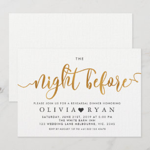 Faux gold de nacht voor de uitnodiging