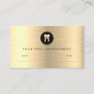 Faux Gold Dental Afsprakenkaartje