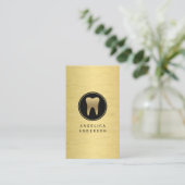 Faux Gold Dental Visitekaartje (Staand voorkant)
