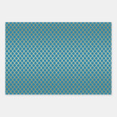 Faux Gold Diamond Geometric Lace Grid Pattern Inpakpapier Vel (Voorkant 3)