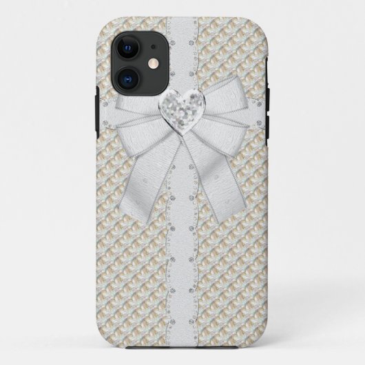 Faux Gold & Diamonds & Heart Jewel Case-Mate iPhone Case (Achterkant)