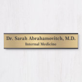 Faux Gold Doctor's Kantoor Deurbord Deurbordje (Voorkant)