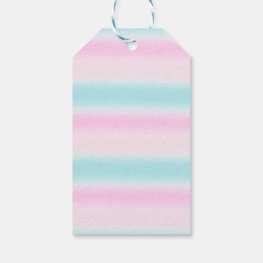 Faux Gold Eenhoorn Regenboog Verjaardag Dank u Lab Cadeaulabel (Achterkant)