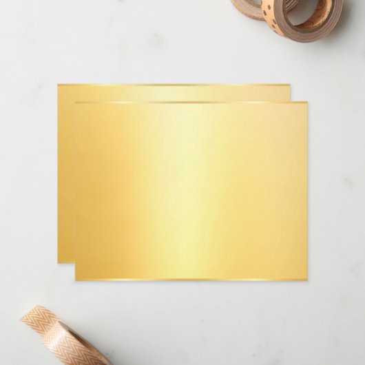 Faux Gold Elegant Blank Modèle moderne (Devant/Arrière en situation)