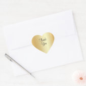 Faux Gold Elegant Handschrift Script Dank u Hart Sticker (Envelop)