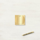 Faux Gold Elegant Moderne Monogrammen Sjabloon Post-it® Notes (Op bureau)