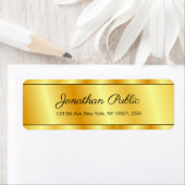 Faux Gold Elegant Moderne Sjabloon Handschrift Etiket (Insitu)