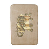  Faux Gold Elephant en Brown Bath Mat (Voorkant Verticaal)