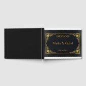 Faux Gold Embossed Leather Guest Book Gastenboek (Volledig)