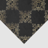 Faux Gold en Black Decorative Pattern Tissuepapier (Detail)