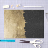 Faux Gold en Black Sterrennacht, penseelstreken Tissuepapier (Craft)