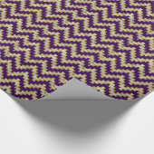 Faux Gold en Glitter Chevron Geometric Pattern Cadeaupapier (Hoek)