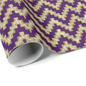 Faux Gold en Glitter Chevron Geometric Pattern Cadeaupapier (Rol Hoek)