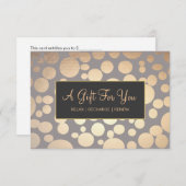 Faux Gold en Taupe Spa en Salon Gift Certificate (Voorkant / Achterkant)