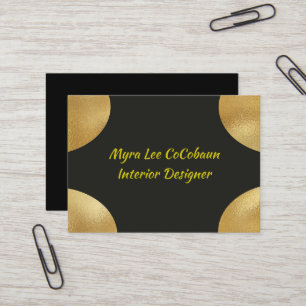 Faux Gold et Black Carte de visite
