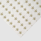 Faux Gold FleurDeLis op Ivoorkust Tissuepapier (Detail)