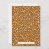 Faux Gold Floral First Birthday Party Kaart (Achterkant)