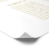 Faux Gold Foil 30 Tables Mariage Tableau de sièges (Coin)