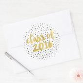 Faux Gold Foil Afstuderen Ronde Sticker (Envelop)