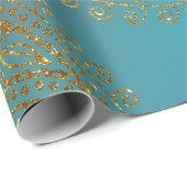 Faux Gold Foil Arabian Bollywood Cadeaupapier (Rol Hoek)
