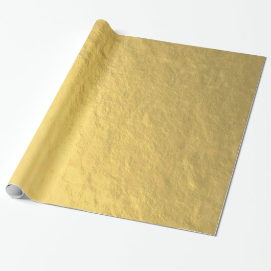 Faux Gold Foil bedrukt Cadeaupapier (Uitgerold)