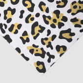 Faux Gold Foil Black leopard Print Patroon Tissuepapier (Detail)