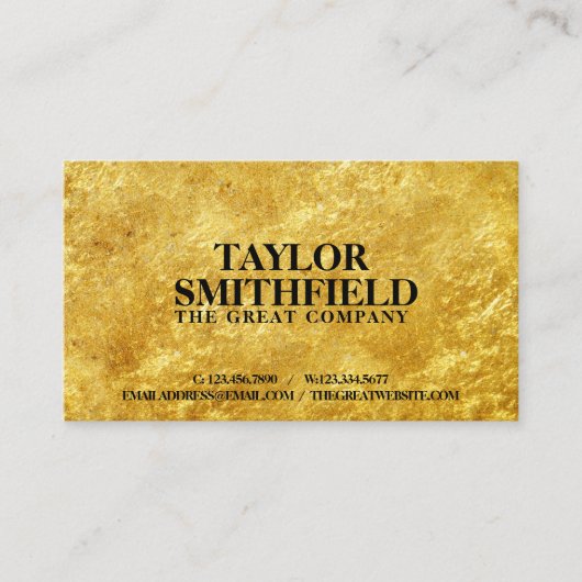 Faux Gold Foil Carte de visite (Devant)