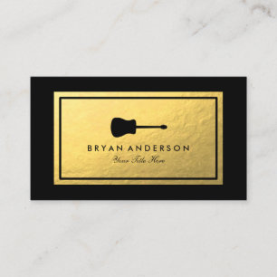 Faux Gold Foil - Carte de visite guitare