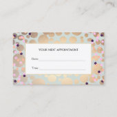 Faux Gold Foil Circles Confetti Carte de rendez-vo (Devant)