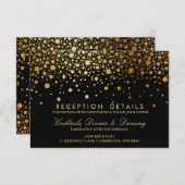 Faux Gold Foil Confetti Carte de réception de mari (Devant / Derrière)
