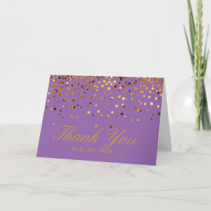 Faux Gold Foil Confetti Elegant Sparkles Bedankt