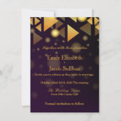 Faux Gold Foil Confetti Elegant Wedding Save The Date (Voorkant)