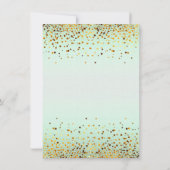 Faux Gold Foil Confetti Elegant Wedding Save The Date (Achterkant)