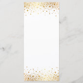 Faux Gold Foil Confetti Élégante carte de menu de  (Dos)