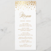 Faux Gold Foil Confetti Elégante carte menu (Devant)