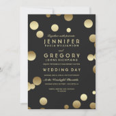 Faux Gold Foil Confetti Invitations de mariage (Devant)