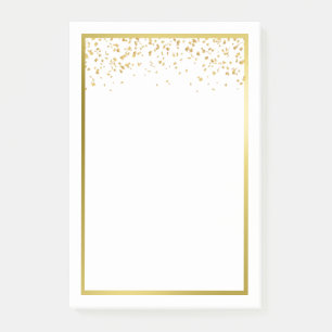 Faux Gold Foil Confetti-laptop Post-it® Notes
