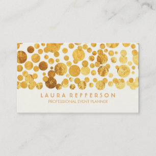 Faux Gold Foil Confetti Modern Visitekaartje