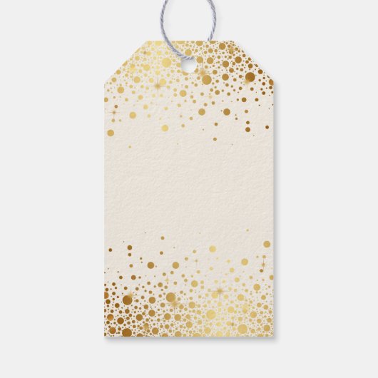 Faux Gold Foil Confetti Stip Hartelijk dank | Ivor Cadeaulabel (Achterkant)