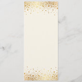Faux Gold Foil Confetti Stippen | Menu Ivory  (Achterkant)