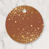 Faux Gold Foil Confetti Stippen Terracotta Dank u Bedankjes Labels (Achterkant)