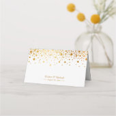 Faux Gold Foil Confetti Stippen Weddenafel (Achterkant)