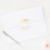 Faux Gold Foil Confetti Stippen Weddenschap Hartel Ronde Sticker (Envelop)
