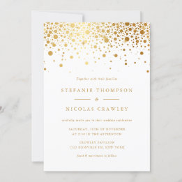 Faux Gold Foil Confetti Stippen Weddenschap Kaart