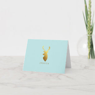 Faux gold Foil Deer Head