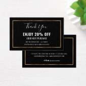 Faux Gold Foil Effect Lijst Discount Coupon Kaart (Bureau)