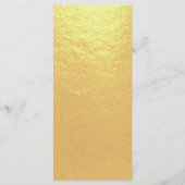 Faux Gold Foil Elegant Calligraphy Black Script Menu (Achterkant)