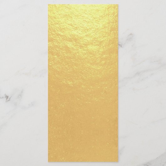 Faux Gold Foil Elegant Calligraphy Black Script Menu (Achterkant)